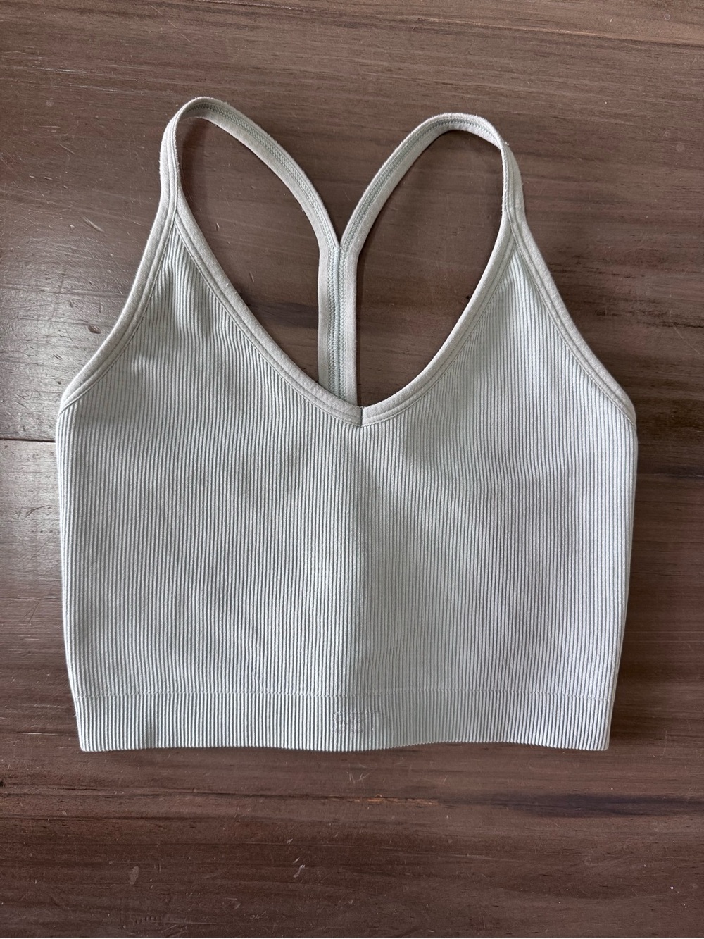 SET ACTIVE Ribbed V Neck Cupid Sports Bra Women’s S Light Mint Green